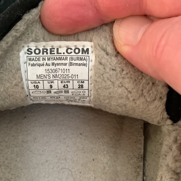 Sorel Men’s Dude Moc Slipper Black Wool and Suede Leather Combo Rubber Size 10 - Picture 8 of 10